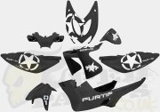 TNT Matt Black Army Star Panels - Yamaha Aerox