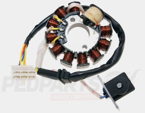 6-Pin, 11-Coil Stator- GY6 125cc