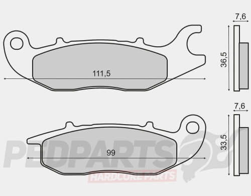 Brake Pads- Honda CBF/ CBR/ MSX 125cc | Pedparts UK